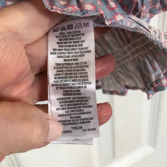 FRENCH CONNECTION - NWT - L XL Smocked Cotton Cropped Tank/Forget Me Not Multi - Picture 15 of 15